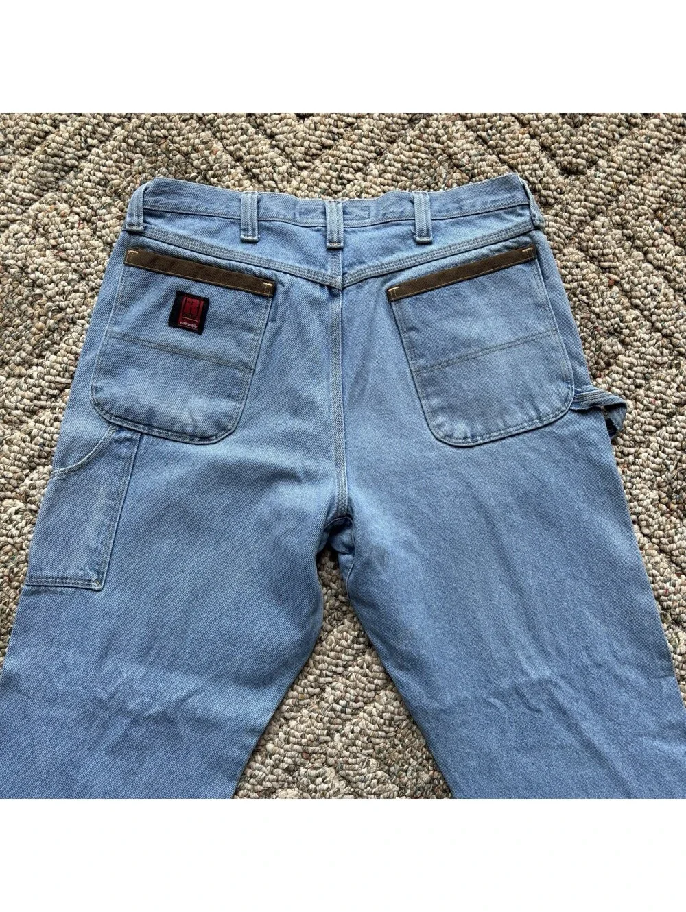 Wrangler RIGGS Carpenter Jeans Men's 36Wx32L* Blue Workwear Relaxed Fit Denim